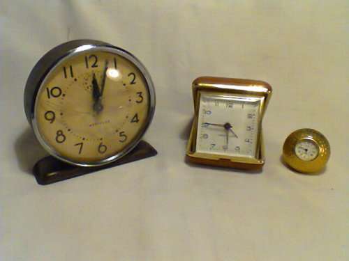 Vintage. 2 Westclox, Big Ben & Travel Clocks,1 x Nedbank Golf ball working,All S/Hand condition.