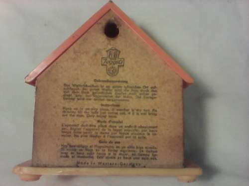 A Rare Classic. " Toggili" Weather House. working with instructions on how to operate on the back