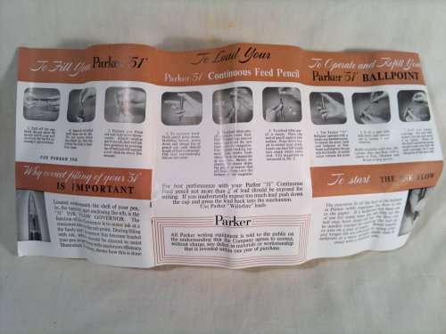 Presented 10-03-1960 a "PARKER" Fountain Pen, By the Chairman of  Margate Advisory School Committee.