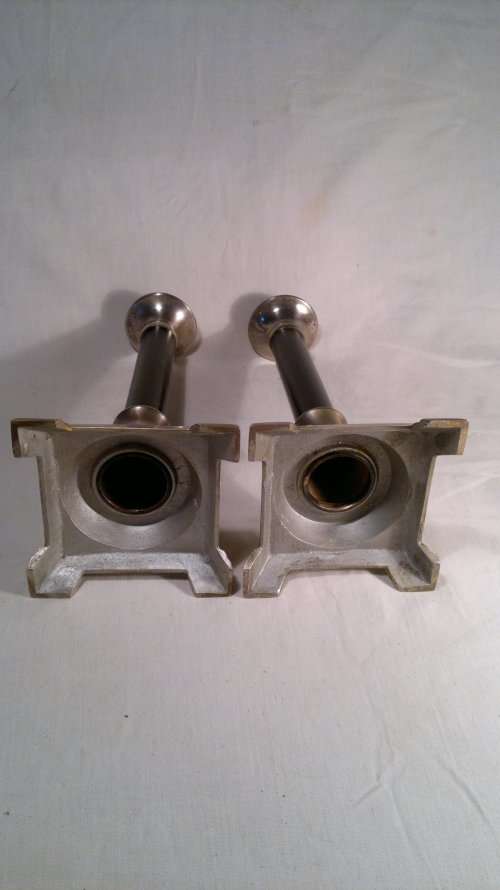 For that special event. 2 Old Vintage Black & silver candlesticks in good used condition