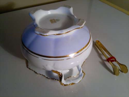 Collectible Vintage Aynsley Items & a Gold color sugar tongs.All in good used second hand condition