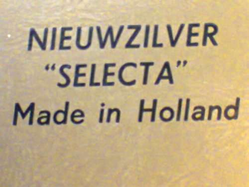 1950's Holland " Selecta " Nieuwzilver Wedding Present. 6 Flower's of the Month Spoon's. Boxed