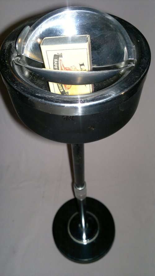 From the 1930's style Flip top Standard Ashtray 515mm Tall.They ware comon in public places.
