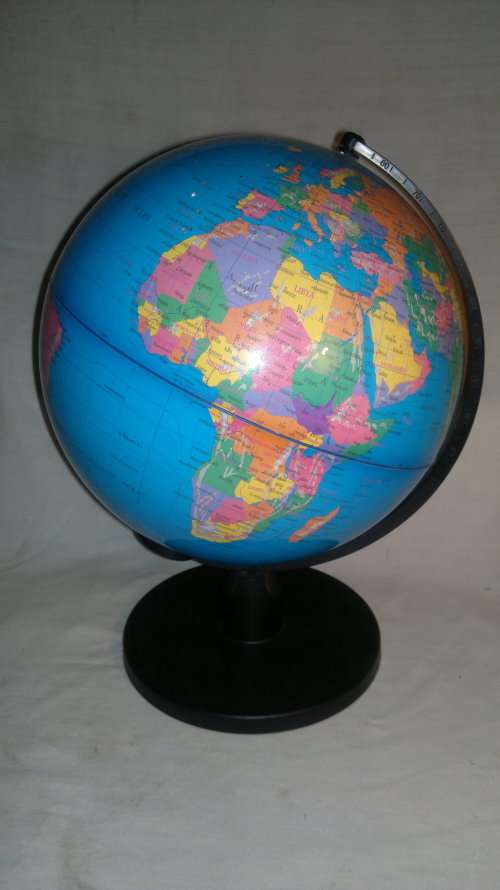 A Modern Globe with hard shell and very detailed. In excellent condition. Sold as used second hand