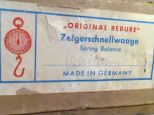 Vintage "Zeigerschnellwaage" 100Kg/220Lbs Spring Balance Scale. Made in Germany in original box
