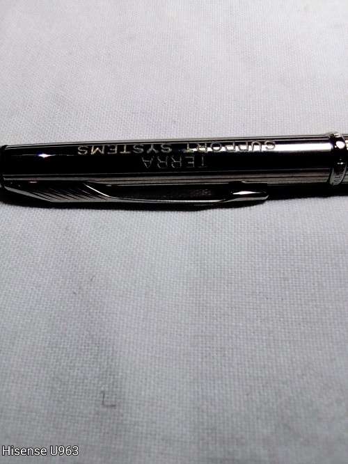 A Vintage " Parker " Twist action reed finish Stainless Steel black ink Ball Point Pen.