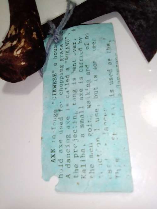 Hand made.Scarce African Ceremonial Heavy Copper Mask wall hanging and a `Cikwese` chopper.