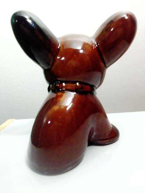 Est 1930s Byngo DOG Bourne Denby Art Deco England Door Stopper 3.5Kgs & in very good condition.