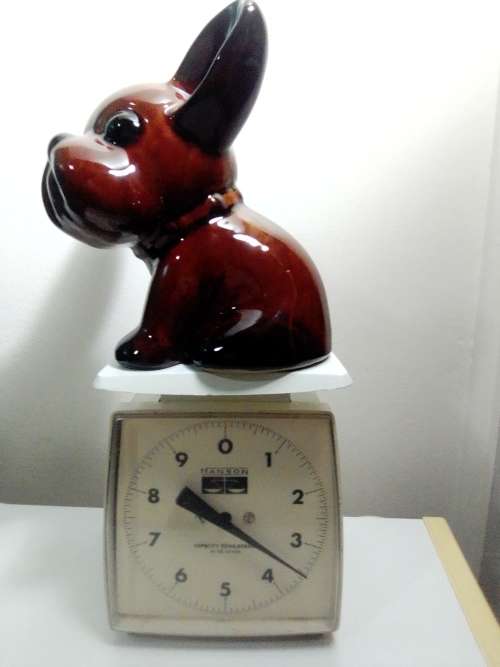 Est 1930s Byngo DOG Bourne Denby Art Deco England Door Stopper 3.5Kgs & in very good condition.