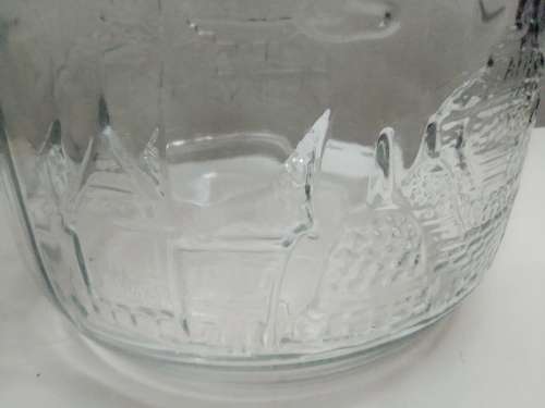 A Highly Collectible Large Red lidded INDONESIA GLASS BISCUIT CANDY APOTHECARY JAR.