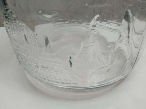 A Highly Collectible Large Red lidded INDONESIA GLASS BISCUIT CANDY APOTHECARY JAR.