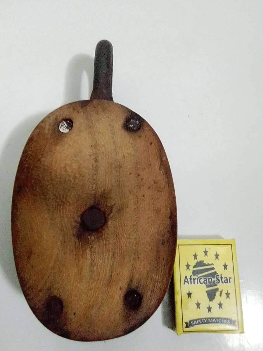 Wood Tackle Lifting Block Circa 1850-1909 Good Condition. Old Sailboat wooden pulley 160mm long..