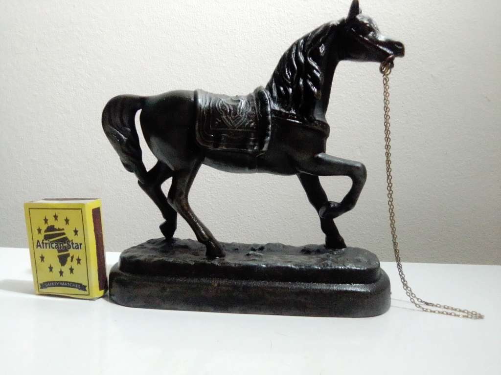 Vintage Spelter Bronze Horse,  captures the noble and attractive horse in motion with its head Up