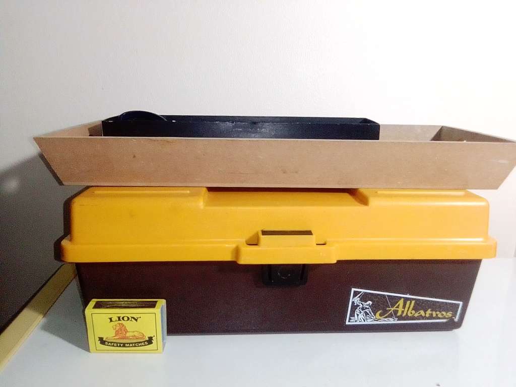 A Sort after Lot of Rubber Stamps in a Tackel box. Many different sets in lot plus shaping Scissors.