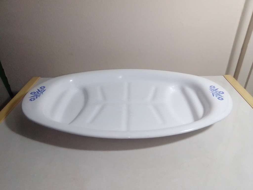 Corning Ware Platter P-19" made in USA for Range & Microwave.