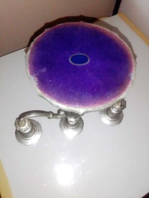 A Heavy very old Three arm Candelabra. Made by EM-ESS in good condition for it`s age.