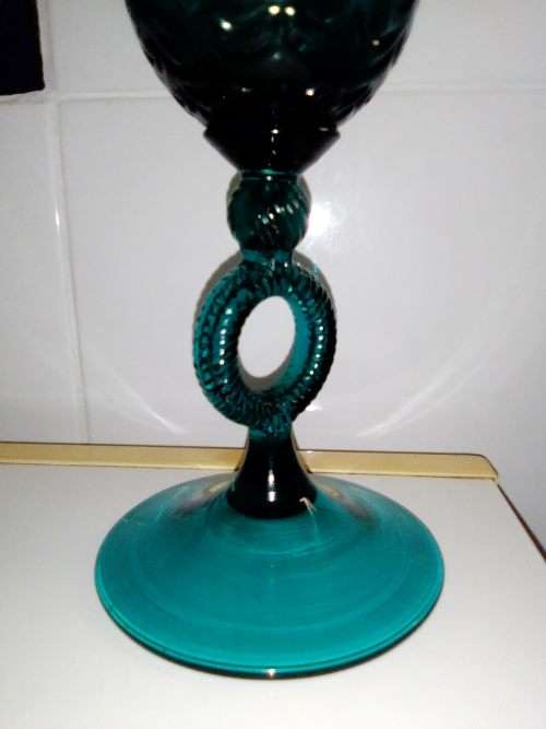 A Large Stunning light Turquoise blue wave  glass. A real beauty.