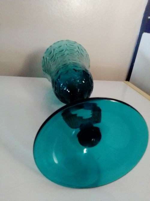 A Large Stunning light Turquoise blue wave  glass. A real beauty.