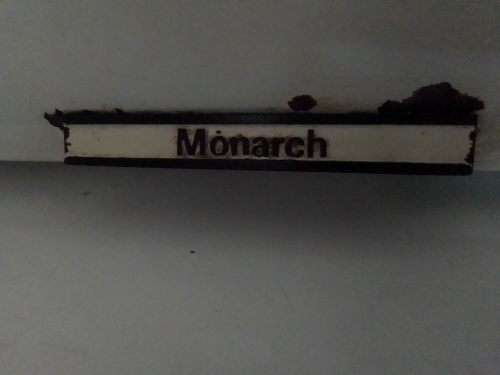 A well used large ` Monarch ` bread bin in original condition, for refurbish in used condition.