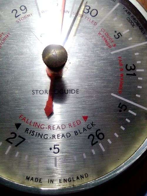 A working Vintage ` Talyor` Banjo Berometer made in England. Size: 280mm Tall.