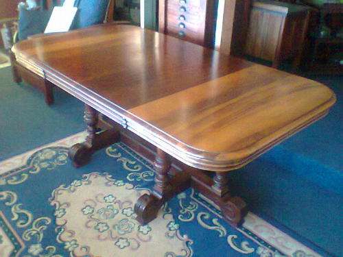 +-280YEAR"S OLD table from Marie Antonette's era. French 6 LEGED Fruitwood Table." Appel & Pair"wood