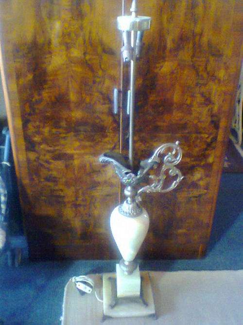 A Very Large Beutiful 101 cm Tall MARBLE " Table Lamp from ITALY,with Impresive Feet LAMP ONLY.