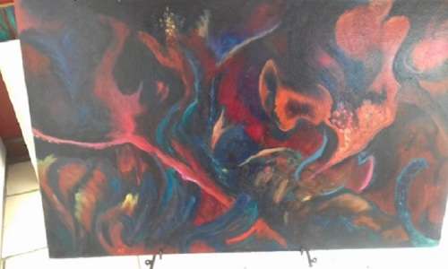 LYRICS.....abstract images on Canvas. stretched on frame.    Oils  med to large**SPECIAL