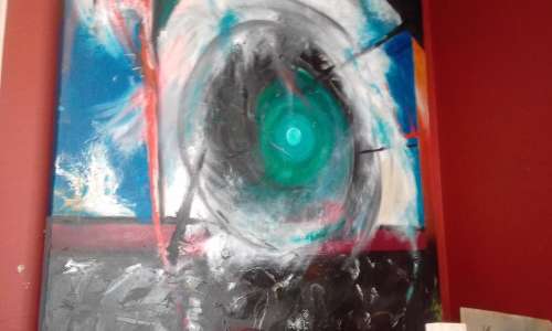 abstract.  Evolving Universe  Oisl. Blocked Canvas..reduced... clearance..