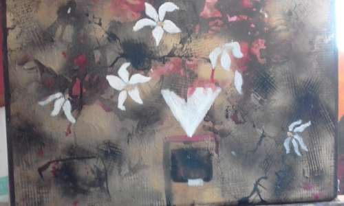 ZEPHYR.  MIXED MEDIA.. on panel..unframed   med size   Oils and acrylics