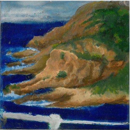 knysna coastline.  Oils.  On Canvas Board.small  work..  No Frame