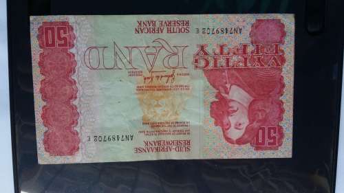 Old South African G de Kock R50 note in good condition