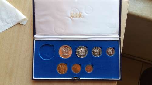 1980 .Proof coin set : 50c to 1/2c in SAM Box