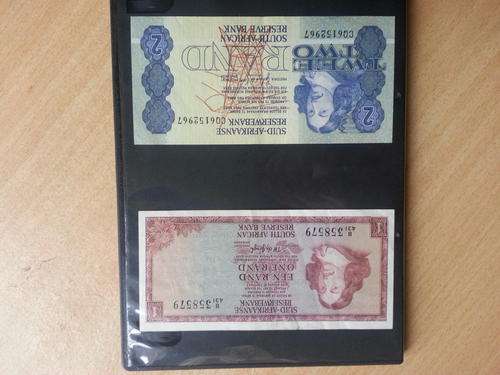 R1 and R2 Notes: R2 Gerhard de Kock, R1  TW de Jongh - CQ and B series numbers