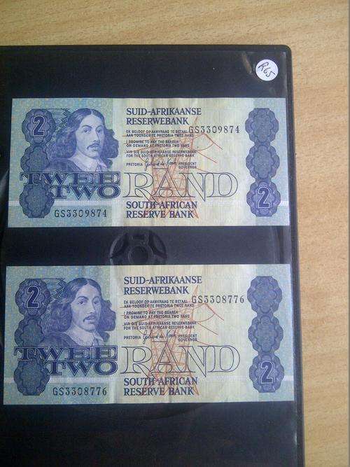 Old R2 Notes - Gerhard de Kock - GS Series , excellent condition