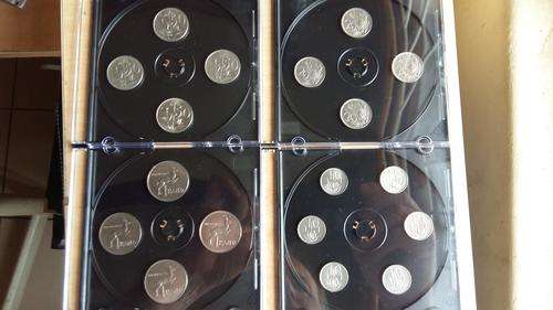 Old South African Coins from 1980's: 4 sets of R1, 50c,20c and 10c coins