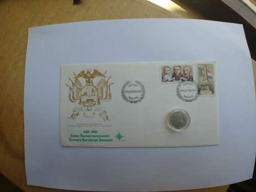 Paul Kruger 1894 Silver 6 Pence in Capsule with Paardekraal centenary FDC