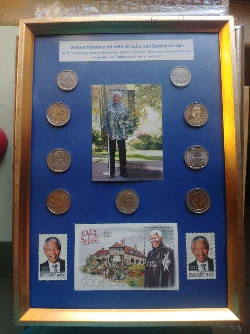Special Mandela Collection - All R5 coins and rare stamps