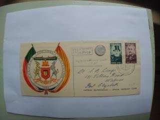 Paul Kruger silver 1897 sixpence(6d) coin with Pretoria centenary cover