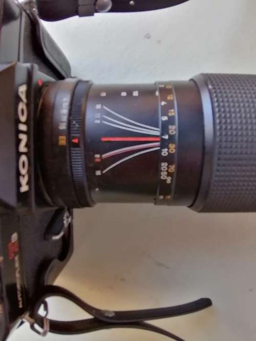 Vintage Konica Autoreflex T3 camera with extra Flash and Lens