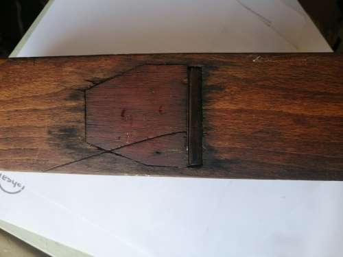 Old vintage wooden plane with blade - 41cm in length