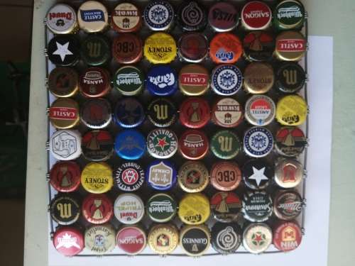 Trivet for hot pots at Bar (22cm x 22cm) made professionally out of  128 Bottle caps on both sides