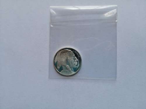 Liberty Indian Buffalo Golden state mint 1/10 Troy oz .999 silver coin