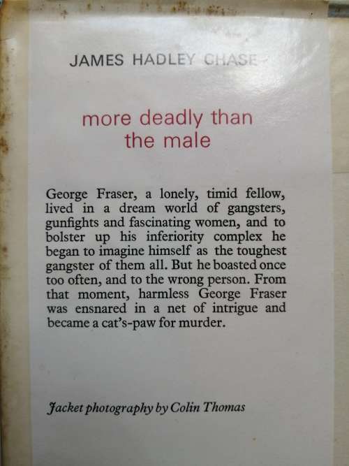 Hardcover James Hadley Chase - More deadly than the male : 1981