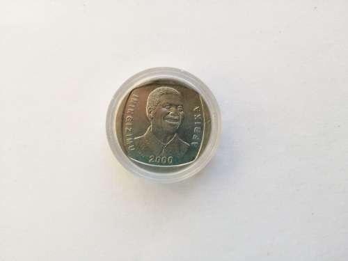 Smiley Mandela 2000 coin in capsule