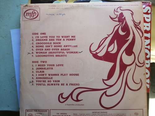 Springbok Hit Parade 9 Record LP