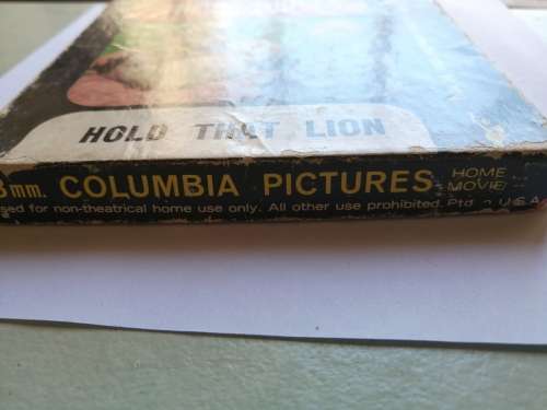 Vintage 8mm Home Movie silent edition film on reel - The 3 Stooges Hold that lion