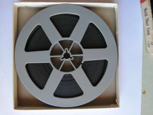 Vintage 8mm Home Movie silent edition film on reel - The 3 Stooges Hold that lion