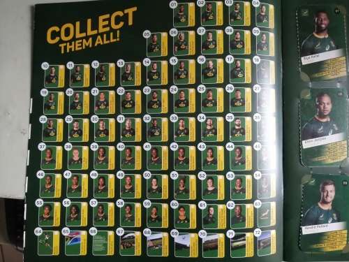 Pick n Pay 2019 Springbok Rugby card collection - Complete set