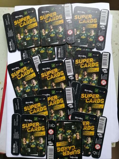 Pick and Pay super collectable Springbok rugby cards