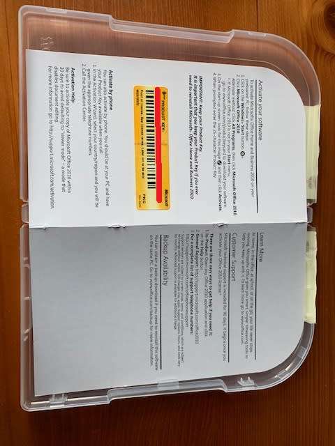 Original Genuine Microsoft Office Home & Business 2010. Full box with keycard.